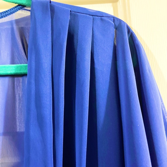 EUC American Apparel blue chiffon kimono - Picture 4 of 9